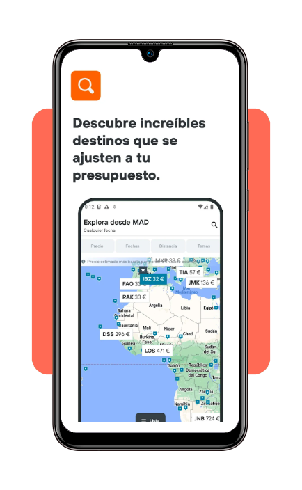 Interfaz principal de KAYAK mostrando la opción de armar paquetes de viaje